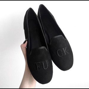 “Fuck” ballet flats